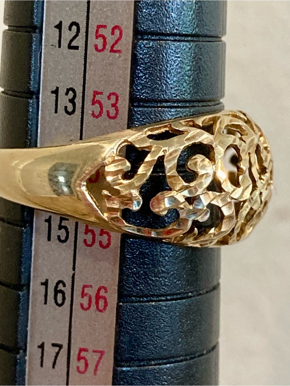 Vintage 10k Yellow Gold JCM Openwork Filigree Band Ring Women's Jewelry Size 7 - Picture 15 of 16